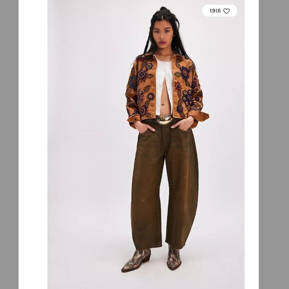 NWOT Free People/We The Free Good Luck Coated Jeans - Picture 1 of 8